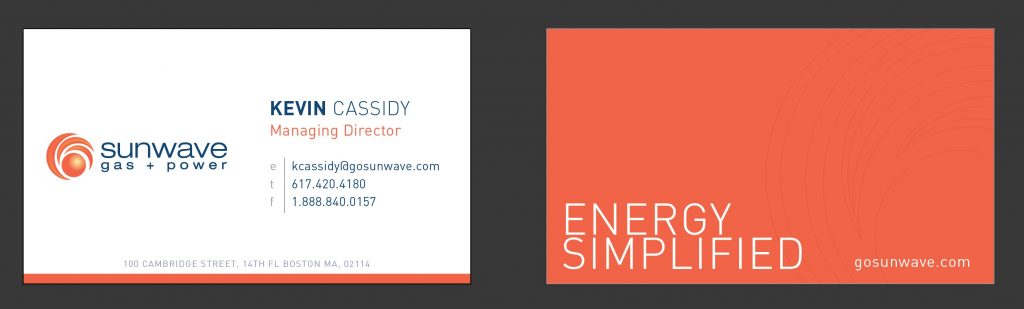 Energy company brand design refresh stationary